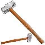 Jenaai 2 Pcs Halloween Props Long Fun Faux Fake Plastic Sledge Hammer Cosplay Weapons for Adult Fancy Dress Costume Party Supplies Brown