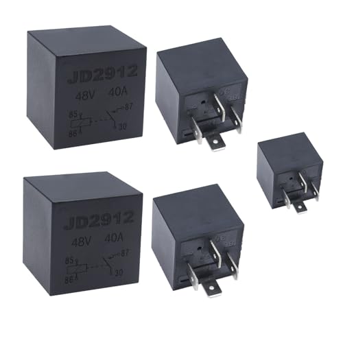 Futheda - Lot De 2 Relais Auto 4 Broches 24V 40A SPST JD2912 - Pour Camion, Bateau, Moto, Auto