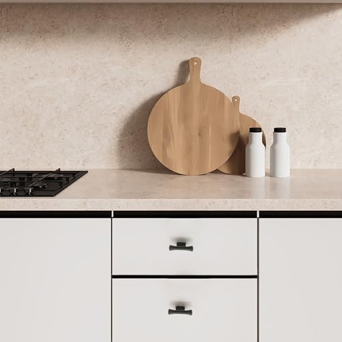 Image of HARMONUS Knobs for Drawer & Cabinets Set Knob,Brass Black Wardrobe Kitchen Door Pull Handle Knobs Square Shape Drawer Knob - (KNOBS-193- Pack of 2)