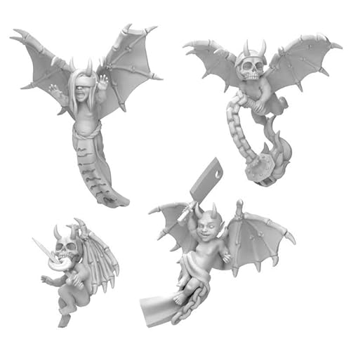 Green Stuff World Evil Imp Cherubs Miniatures for 40K, 3D