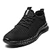Tvtaop Uomo Scarpe da Ginnastica Scarpe da Running Ginnastica Sneaker Running Basket Fitness Respirabile Comode Scarpe da Passeggio Casual,Nero 44 EU