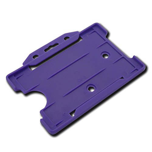 ID Card It Portatarjetas de identificación para el trabajo, cordones, carretes retráctiles, insignias, pases, tarjetas de identidad, paquete de 50 (morado) Cover