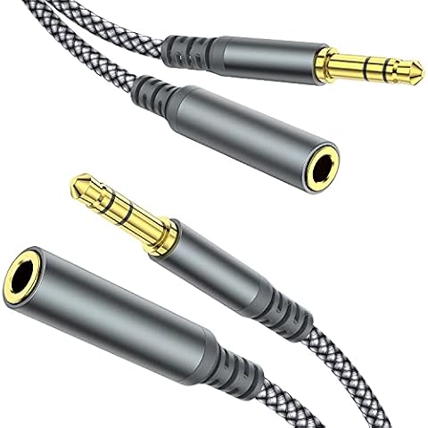 2-Pack 6.6ft Headphone Extension Cable Cover