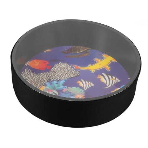 Gogogmee Ocean Wave Bead Drum Sea Sound Music Drum Hand Drum for Boys and Girls Early Learning Home Entertainment