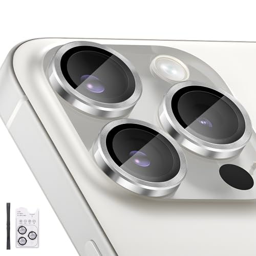 Protecteur d'objectif iPhone 16 Pro anti-rayures en verre trempé individuel