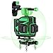 Livella laser Autolivellante 25M, Kraumi 3 x 360° Linea Laser Verde a Croce, Orizzontale e Verticale Autolivellante 3D 12 Linee, 360° Rotante, IP54 Impermeabile Con 2 Batterie