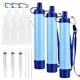 Hydra X1 Water Filter, Emergency Water Filter Straw, Portable, Lightweight, for Hiking, Camping, Travel (3PCS)