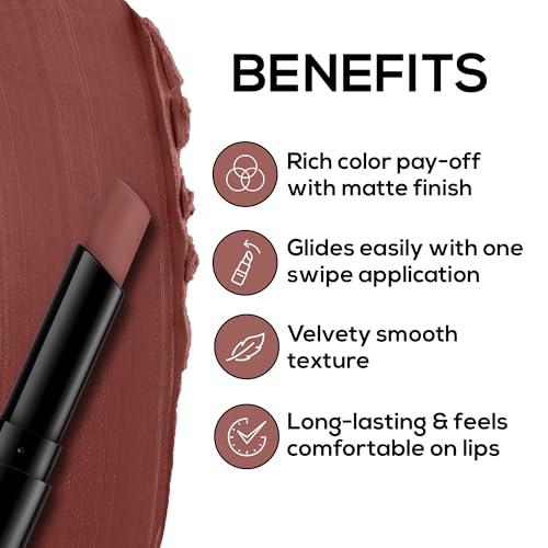 Image of RENEE Very Matte Lipstick - Soft Sand, Intense Color Pay Off, Full Coverage, Long Lasting & Weightless, Easy Glide Formula With Velvety Finish, Suitable for All Occasion, Ideal For Gifting