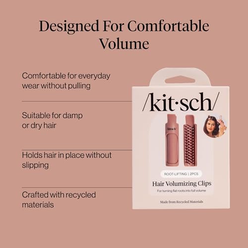 Image of Kitsch Volumizing Hair Clips For Styling for Women - 2pc Terracotta