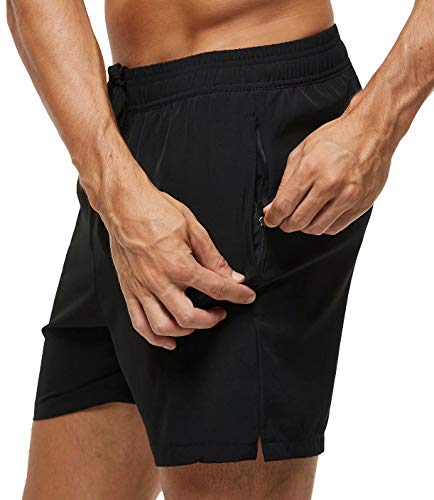 Image of Tyhengta Men's Swim Trunks Quick Dry Beach Shorts with Zipper Pockets and Mesh Lining