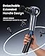 Massagepistole mit Verlängerungs Griff, RENPHO Reach Massage Gun Massagegerät, Muskel Massagepistole mit Berührbarem LED Bildschirm für Heimtraining, Ganzkörper Muskel Massage und Entspannung,Grau