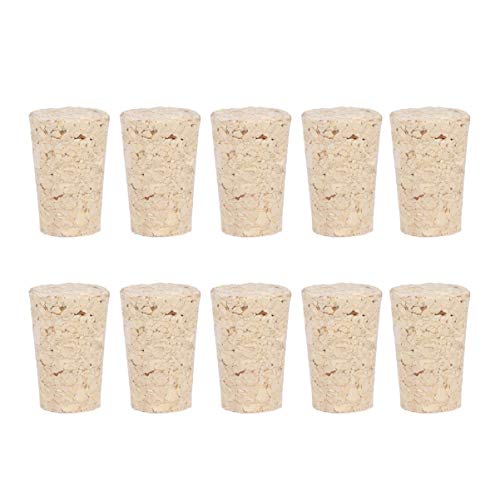 BESTOMZ 10pcs Bouchon en Liège pour Bouteille de Vin - Bouchon Droit Naturel de liège de qualité supérieure pour Le vin mis en Bouteille Cover