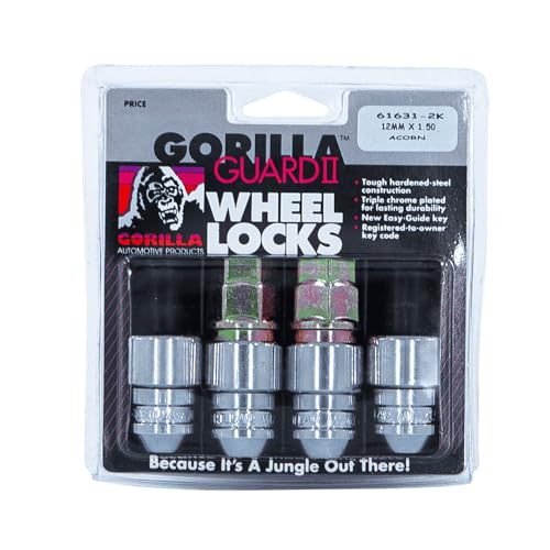 Gorilla Automotive 61631-2K Gorilla Guard Acorn 12-1.50 Chr 2Key Steel Lock