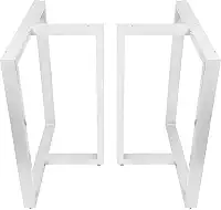 Base de Mesa de Jantar Kansas para Tampos de Vidro Pedra e Madeira até 200cm x 100cm - branca