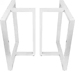 Base de Mesa de Jantar Kansas para Tampos de Vidro Pedra e Madeira até 200cm x 100cm - branca