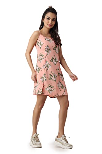 Image of POPWINGS Casual Floral Printed Maxi Length Fit & Flare Dress for Women || Summer Dress for Women || Flare Maxi Dress for Women Stylish || Sleeveless Dress for Women