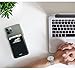 WUOJI Adhesive Phone Pocket,Cell Phone Stick On Card Wallet Sleeve,Credit Cards/ID Card Holder(Double Secure) with Sticker for Back of iPhone,Android and All Smartphones-(Black)-5PC