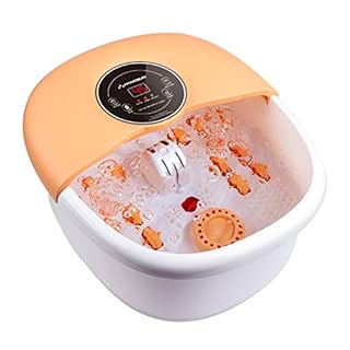 Hangsun Large Foot Spa Bath Massager with Heat Bubbles Massage FM660 Heater Temperature Control, Massage Rollers, Medicine Box, Infrared for Relieve Foot Pressure, Max Foot Size 12