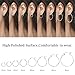 3 Pairs 925 Sterling Silver Hoop Earrings Small White Gold Plated Hoop Earrings for Women (13mm, 15mm, 20mm)