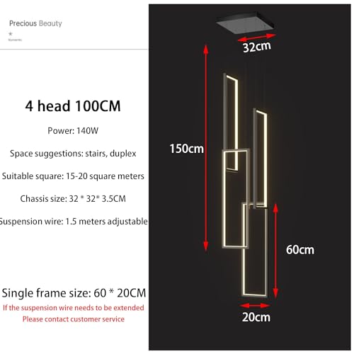 Suspension Géométrique Moderne LED pour Sublimer les Escaliers et Illuminer une Salle À Manger - 5