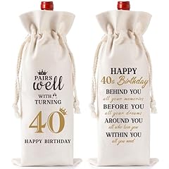 40th birthday wine bag