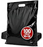 Camtoms 16x18 Large Plastic Shopping Bags With Handles - Thick Large Plastic Bags with Handles for Small...