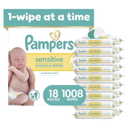 Pampers Sensitive Baby Wipes, Clinically Proven, Fragrance...