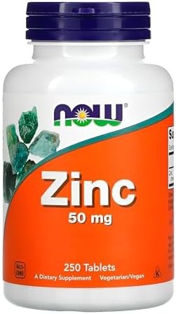 NOW Foods Zinco Gluconato 50mg 250 Tablets Importado