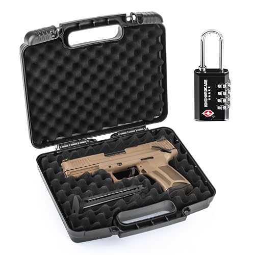 Kinghardcase Pre-Cut 9mm Gun Case 1 TSA Lock, Lockable Hard