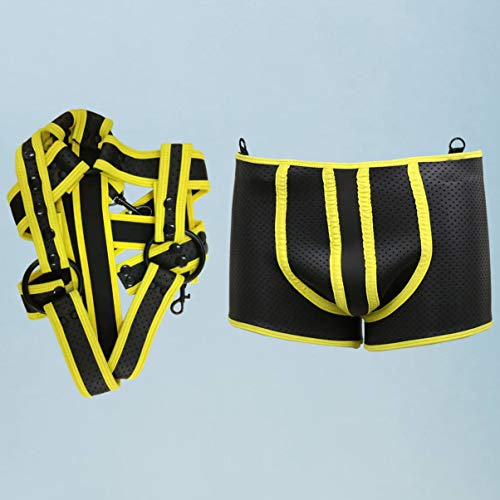 ARTIBETTER 1 Conjunto Punk Cinto de Arnês Corporal Acessórios de Couro Roupas Cosplay para Uso Mascu