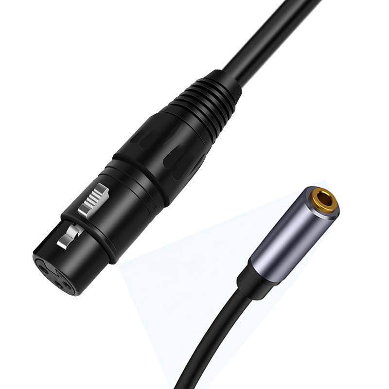 fdealz® [ 1 Piece / 0.3 Meters ] 3.5mm Stereo Female to XLR Female (30 CM) Cable, Balanced 3.5mm Female to XLR Female Stereo Audio Adapter, 1/8" TRS to XLR Female Connector-image-28