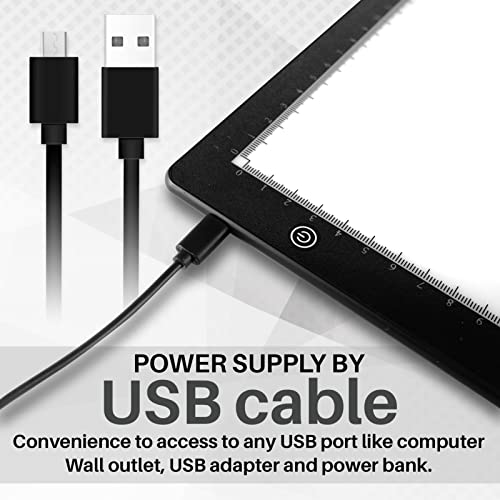 image for SMALL FISH A4 Portable LED Light Board with 4 Magnets, Ultra-Thin Ligh