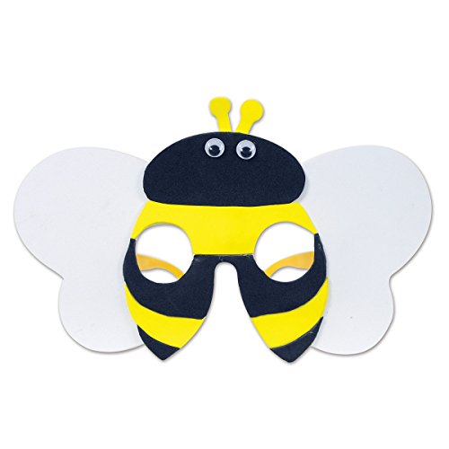 Club Pack of 12 Black and Yellow Bumblebee Party Eyeglasses Costume Accessories - One Size