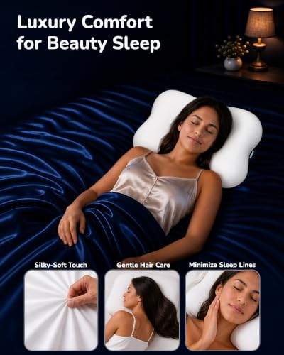 COMFYPIL Cervical Neck Pillow for Sleeping Memory Foam Pillows White - image 9