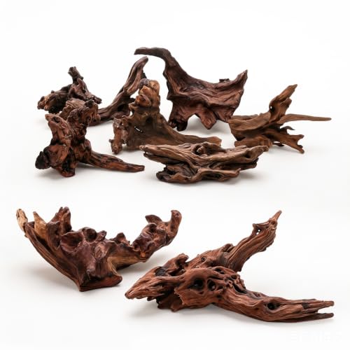 HSHTAM 8 Pcs Driftwood For Aquarium, Fish Tank Wood Natural Aquarium Wood Premium Aquariums Driftwood Small Fish Tank Decorations Driftwoods for Fish Tank Decoration