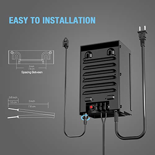 Goodsmann Low Voltage Transformer 200 Watt With Timer, Photo Eye Sensor And Weather Shield For Outdoor Lighting 120V Ac To 12V Ac 9920-0200-01 #TOP3