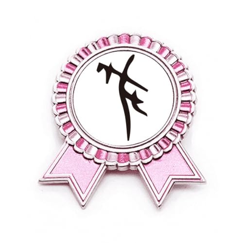 Broche rose personnalisée avec nom de famille chinois en métal taille M
