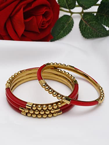 Antique Plated Set of 4 Traditional Bangle (11178b_2.8)