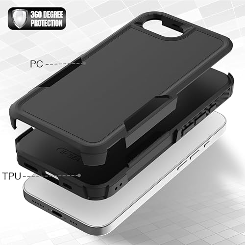 Image of Polycarbonate Full Body Case Cover Compatible with iPhone 17e | 16e (2025) (Black)