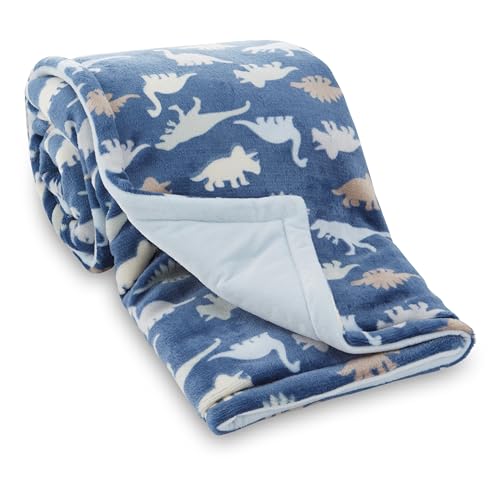 Image of 2-Ply Infant Blanket - Soft Fleece with Polyfill for Extra Fluffiness - Cozy and Warm Baby Blanket for Boys and Girls, 30x40 Inches - Dinosaur, Butterfly, Alphabet, Elephant, Bear Prints