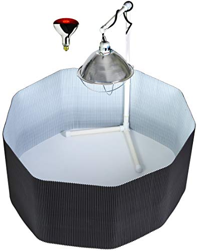 Rite Farm Products/Miller Deluxe Chick BROODER KIT Poly Corral Pen & Bulb & LAMP & Stand for Baby Chickens