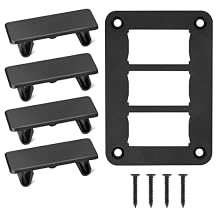 4Pcs Rocker Switches Cover and 3Way Rocker Switch Panel