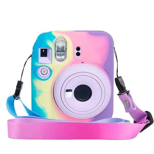 wogozan VRP[X Fujifilm Instax Mini 12 CX^gJیJP[X ߉\ȃV_[Xgbvt - _[NOf[V (JȂ)