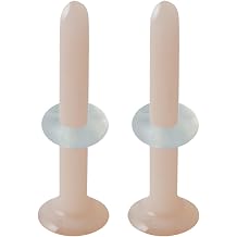 20G 18G 16G 14G Flat Back Labret Flesh Tone Skin Color Gorilla Glass Retainer Piercing Cartilage Earrings Helix Tragus Lip Ring Nose Stud Retainer 1/2" with Clear O-Ring