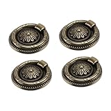 FIXOSHEE 4 Stück Antike Schrankgriffe Aus Robustem Metall Möbelknöpfe Im Vintage Stil Für Schränke Schubladen Küchen Und Wohnzimmerschränke Praktische Möbelzusätze