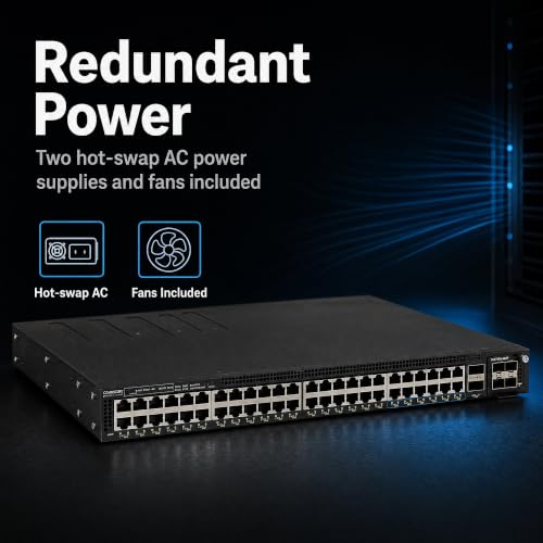 Image of Ruckus ICX7550-48ZP-E2 Managed Switch, 36x 2.5G Multigigabit PoE++ + 12x 1 /2.5 /5 /10G Multigigabit PoE++, 2x 40 /100GbE QSFP+ + Modular Expansion Slot Uplinks - ICX7550-48ZP-E2