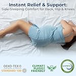 5 STARS UNITED Small Knee Pillow for Side Sleepers – Wedge Firm Foam Support for Belly, Back & Knees – Compact Maternity Cushion for Travel & Pregnancy Relief, White - Image 4