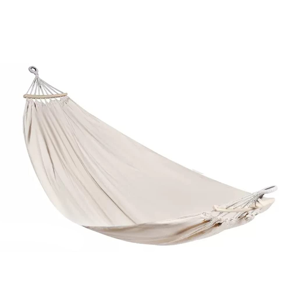 Hamac extérieur anti-renversement Bianco en coton tissé robuste 200x150cm
