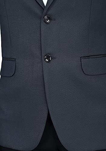 Image of TAHVO Grey Notched Lapel Blazer with Hanky