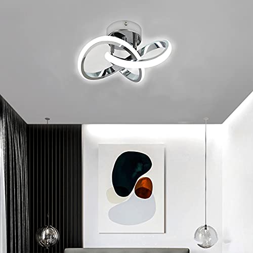 Caneoe CL-MHLS-C-US Hallway Light Acrylic Modern Led Ceiling Light Fixtures Cool White 6000K Close To Ceiling Lights For Bedroom Bathroom Kitchen Balcony Corridor Stair Aisle Lamp Curved Creative Design Ceiling Lamp thumb #6